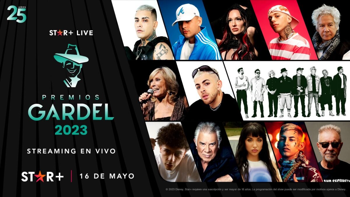 EL 16 DE MAYO “STAR+ LIVE” PRESENTA LA GALA DE LOS PREMIOS GARDEL 2023